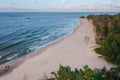 Baltic Sea beach in Gorki Zachodnie at sunset, Gdansk. Poland