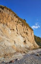 Baltic Sea cliff under clear blue sky Royalty Free Stock Photo