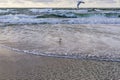 The Baltic Sea and the cloudy sky