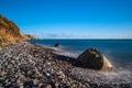 Baltic Sea coast in Klintholm Havn in Denmark Royalty Free Stock Photo