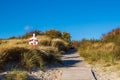 Baltic Sea coast in Klintholm Havn in Denmark Royalty Free Stock Photo
