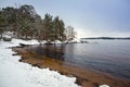 Baltic sea coast near Karlshamn in winter