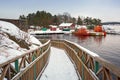 Baltic sea coast near Karlshamn in winter