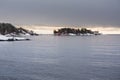 Baltic sea coast near Karlshamn in winter