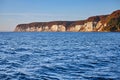 Baltic Sea coast with Rugia Island chalk cliffs. Royalty Free Stock Photo