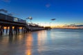 Baltic sea with Molo in Sopot at dawn