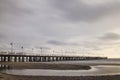 Baltic sea and pier in gdynia orlowo in poland in the autumn, europe