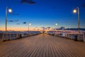 Baltic sea pier in Sopot at sunrise Royalty Free Stock Photo