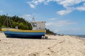 Baltic sea sand boat Royalty Free Stock Photo