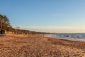 Baltic sea sandy beach background Royalty Free Stock Photo