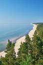 Baltic sea shore, beach. View from lighthouse. Latvia