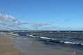 Photo of the sea shore in Jurmala  Litva Royalty Free Stock Photo
