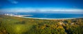 Baltic Sea and the Stogi beach in autumnal colors, Gdansk. Poland