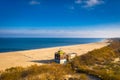 Baltic Sea and the Stogi beach in autumnal colors, Gdansk. Poland