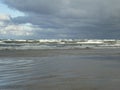 Baltic Sea in the storm with grey color gamut