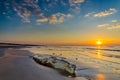 Baltic sea sunset coastline near Riga