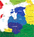 Baltic states map