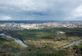 Baltic states.Panoramic view of Vilnius, Lithuania in the spring. Beautiful Vilnius in evening light. Nice panoramic cityscape