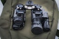 A night vision device consisting of a gt 14 monocular with tube gen 3+ and a flir breach thermal imager Royalty Free Stock Photo