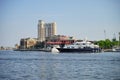Baltimore inner Harbor ship and restraunt Royalty Free Stock Photo
