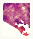 Baltimore Maryland city watercolor map in front of a white background