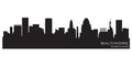 Baltimore, Maryland city skyline. Detailed vector silhouette