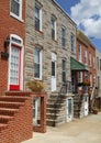 Baltimore Maryland Town Houses Royalty Free Stock Photo