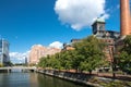 Baltimore East Harbor canal with modern high-rises and historic buildings Royalty Free Stock Photo