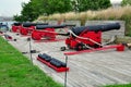 Baltimore, MD: Cannons at Fort McHenry Royalty Free Stock Photo