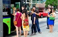 Baltimore, MD: People Boarding MTA Bus Royalty Free Stock Photo