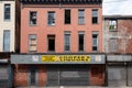 Baltimore, MD - September 25 2022: Old abandoned liquor store in Old Town Mall in Baltimore, Maryland