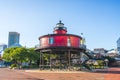 baltimore,md,usa. 09-07-17: Seven Foot Knoll Lighthouse, baltimore inner harbor on sunny day. Royalty Free Stock Photo