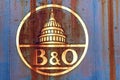 Baltimore & Ohio Railroad Logo on Rusty Metal