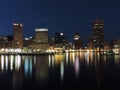 Downtown Baltimore Maryland Skyline at Dusk Royalty Free Stock Photo