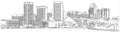 Baltimore-skyline-sketch Royalty Free Stock Photo
