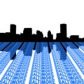 Baltimore skyline with text Royalty Free Stock Photo