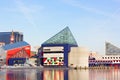 National Aquarium, historic submarine Torsk at Inner Harbor of Baltimore, USA