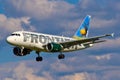 Frontier Airlines Airbus A318 Royalty Free Stock Photo