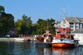 Baltiysk, Kaliningrad region, Russia - 09.28.2023: Baltiysk, Kaliningrad region, ship in port, coast guard Royalty Free Stock Photo