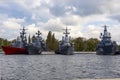 Baltiysk Russia 04.05.2019 Baltic Fleet Warships at the Pier