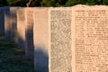 Memorials with names of fallen soldiers during Eastern Front World War II in Baltiysk