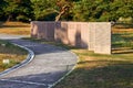 Memorials with names of fallen soldiers during Eastern Front World War II in Baltiysk