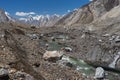 Baltoro glacier in front of Paiju peak, K2 trek, Pakistan Royalty Free Stock Photo