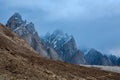 Baltoro Glacier and Trango mountain range Royalty Free Stock Photo