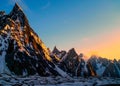 Baltoro glaciers and peaks near the K2 Royalty Free Stock Photo