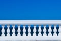 Balustrade on blue