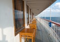 Balustrade of a cruise ship .Old Steamship