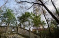 Balustraded stone stairway before ancient Kuixing Pavilion,built in Qing dynasty Royalty Free Stock Photo