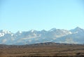 Kyrgyz mountains, blue sky of the kochkor