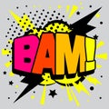 Bam Comic Rainbow Text Royalty Free Stock Photo